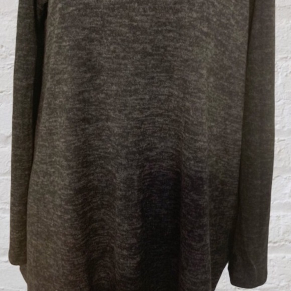 Charcoal Gray Cold Shoulder Soft Knit Top - Picture 4 of 6